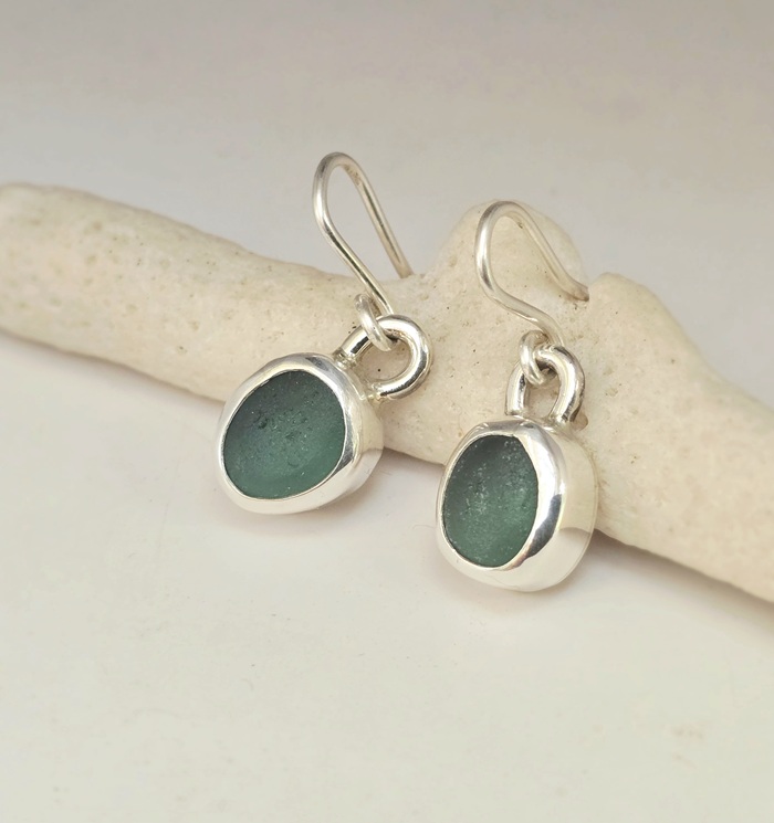 Seaglass Sterling Silver Earrings