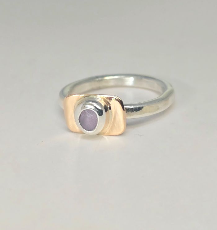 Rose Quartz & Sterling Silver Statement Ring
